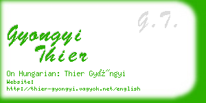 gyongyi thier business card